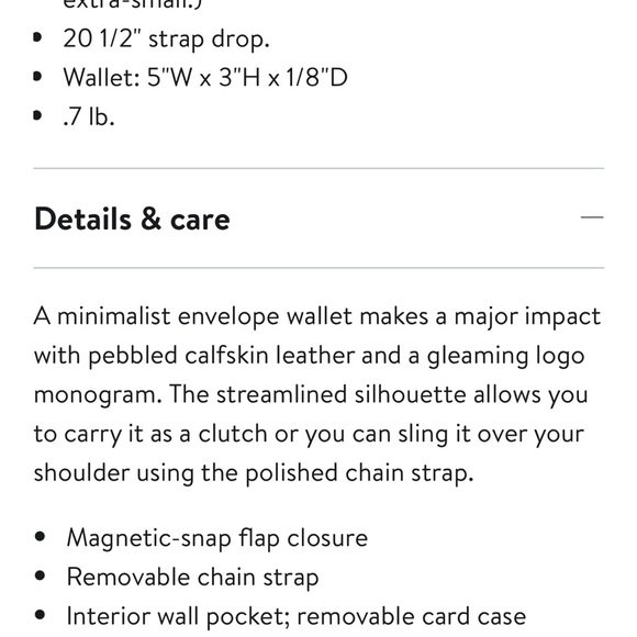 NIB YSL Uptown Pebbled Calfskin Leather Wallet on a Chain - Picture 3 of 14